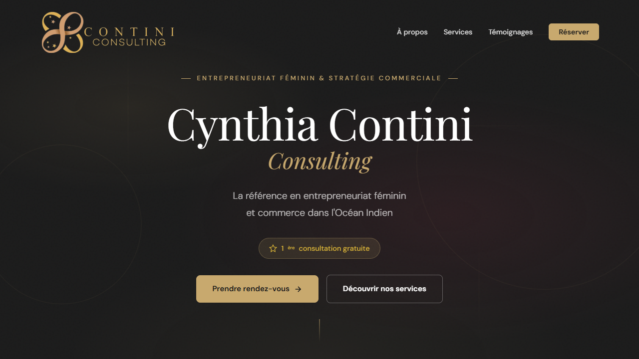 Capture d'écran de Cynthia Consulting